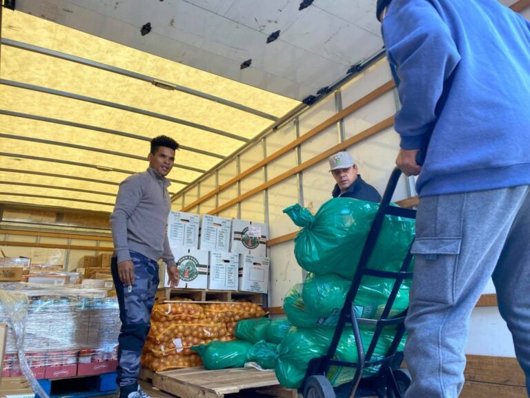 Finishing downloading the 14,000. Pounds of food already being donated to families in Somerville and surrounding cities
